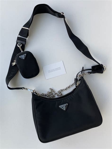 mini prada nylon bag with chain|prada nylon crossbody bag small.